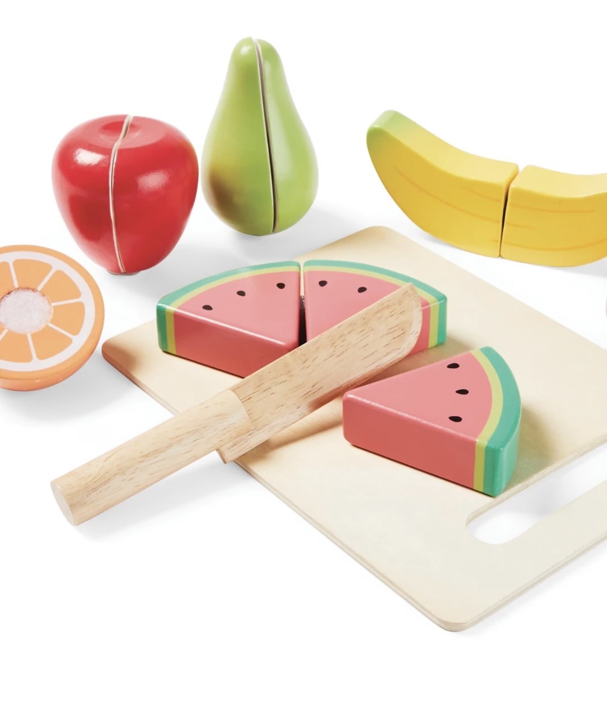 Wooden Fruit Cutting Set